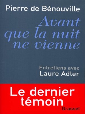 cover image of Avant que la nuit ne vienne